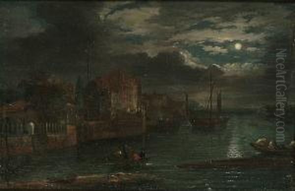 On The Thames Oil Painting by Sebastian Pether