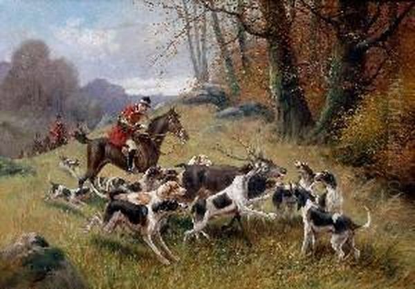 La Chasse A Courre Oil Painting by Eugene Petit