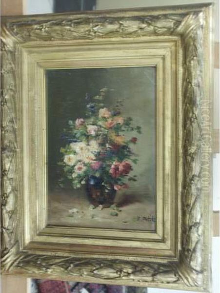 Bouquet De Fleurs Oil Painting by Eugene Petit