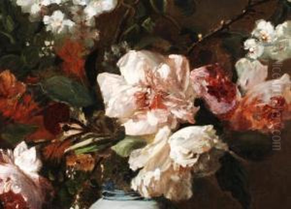 Blumenstilleben Oil Painting by Eugene Petit