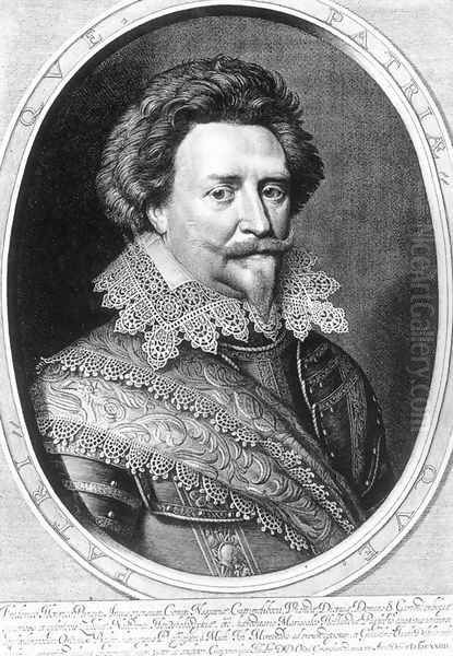 Portrait of Frederick Hendrick 1624 Oil Painting by Willem Jacobsz Delff