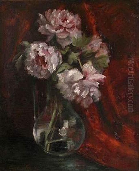 ?bouquet De Fleurs?. Oil Painting by Eugene Petit