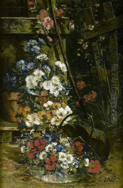 La Porte Du Jardin Oil Painting by Eugene Petit