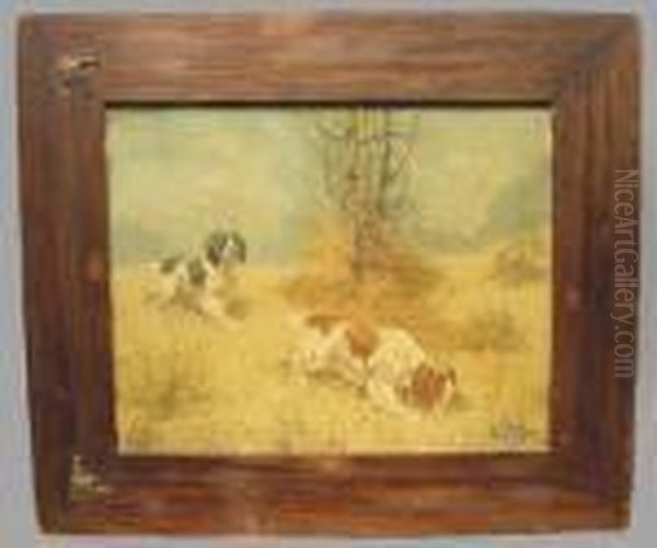 Setters On The Scent Oil Painting by Eugene Petit