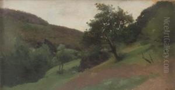 Paesaggio Collinare Oil Painting by Filiberto Petiti