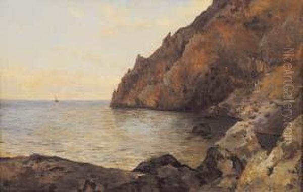 Marina Ligure Oil Painting by Filiberto Petiti