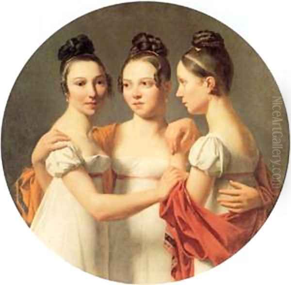 Le Trois Graces Oil Painting by Gustave Doyen