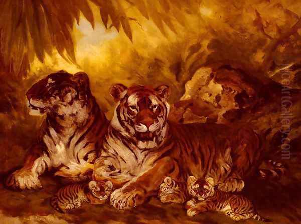 Masters of the Jungle Oil Painting by William Henry Drake