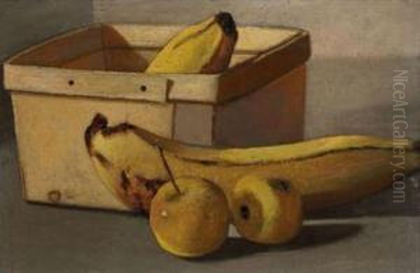 Still Life With Bananas Oil Painting by John Frederick Peto