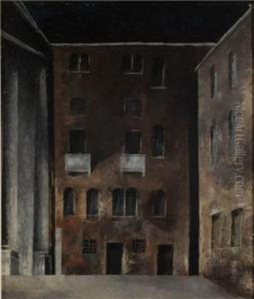 Venezia -notturno Oil Painting by Vittorio Petrella Da Bologna