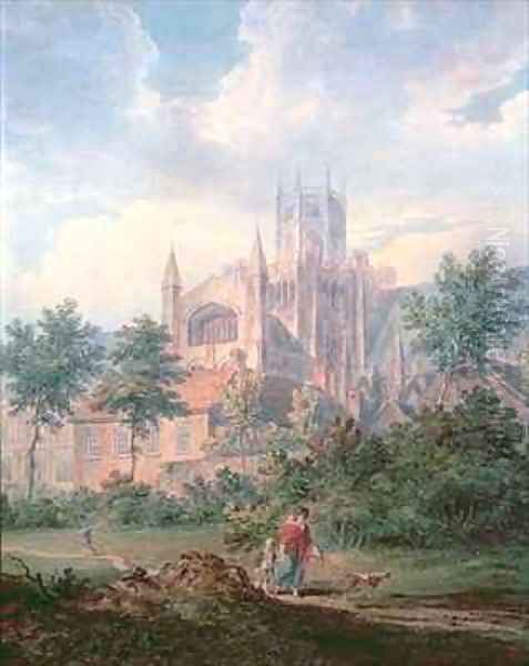 Ely Cathedral from the South East Oil Painting by Edward Dayes