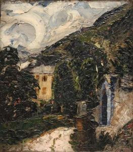 Paesaggio Oil Painting by Vittorio Petrella Da Bologna