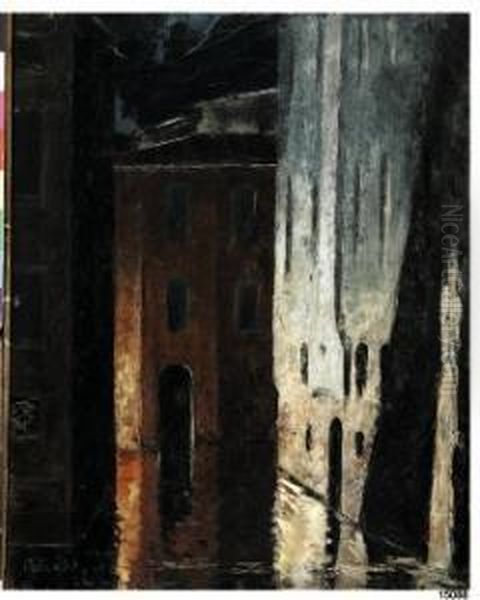 Notturno Oil Painting by Vittorio Petrella Da Bologna