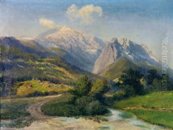 Aus Dem Otztal Oil Painting by Konrad Petrides