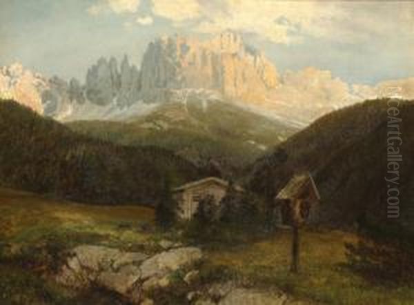 Rosengarten Oil Painting by Konrad Petrides