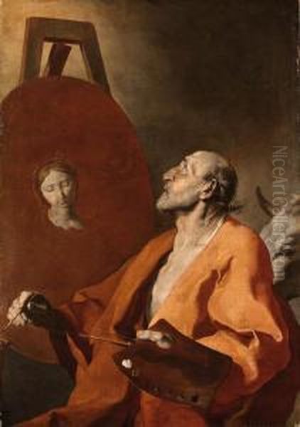 Saint Luke Painting The Virgin Oil Painting by Giuseppe Antonio Petrini