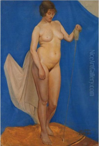 Nude Oil Painting by Kuzma Sergievitch Petrov-Vodkin