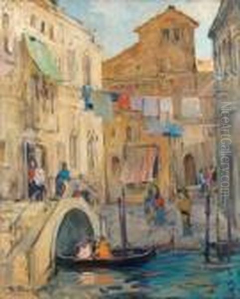 Venise Oil Painting by Piotr Ivanovich Petrovichev