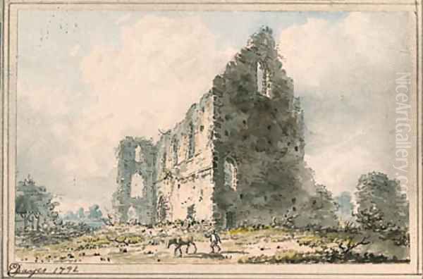 Newark Priory, Ripley, Surrey Oil Painting by Edward Dayes