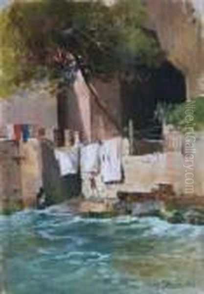 Lungo Il Fiume Oil Painting by Salvatore Petruolo