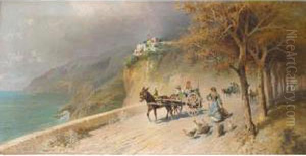 The Amalfi Coast Oil Painting by Salvatore Petruolo