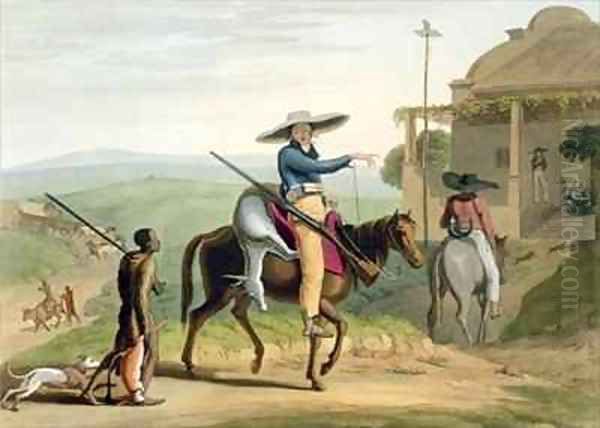 Boors Returning from Hunting Oil Painting by Samuel Daniell