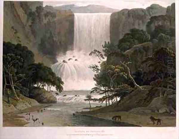 Cascade on Sneuwberg Oil Painting by Samuel Daniell