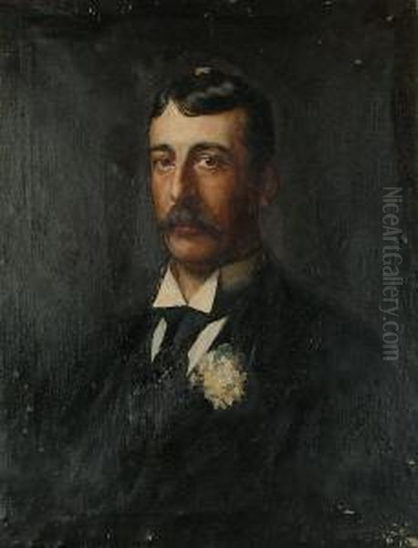 Portrait Of A Gentleman, Wearing A Carnation In His Button-hole. Oil Painting by John Pettie