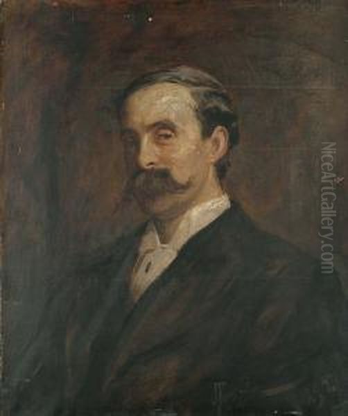 Portrait Of Andrew Black Oil Painting by John Pettie