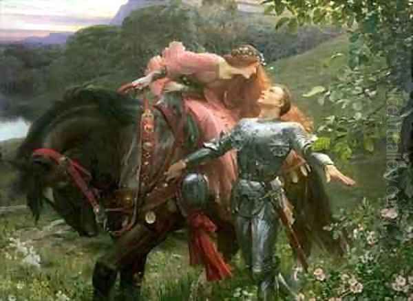 La Belle Dame Sans Merci Oil Painting by Sir Frank Dicksee