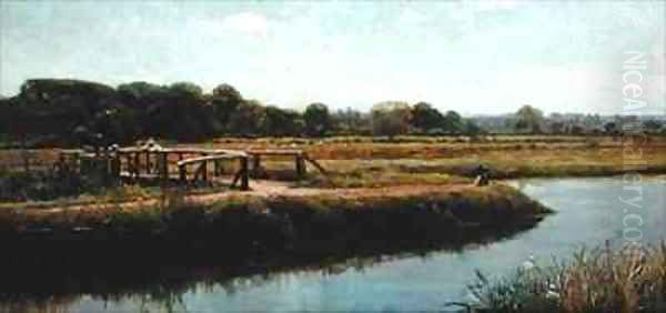 Walsham Meads Oil Painting by Sir Frank Dicksee