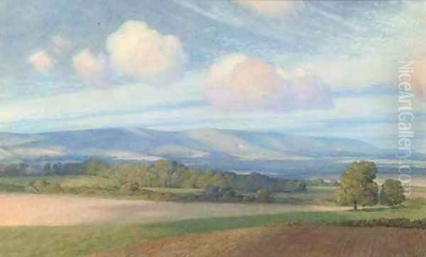 The South Downs Oil Painting by Sir Frank Dicksee