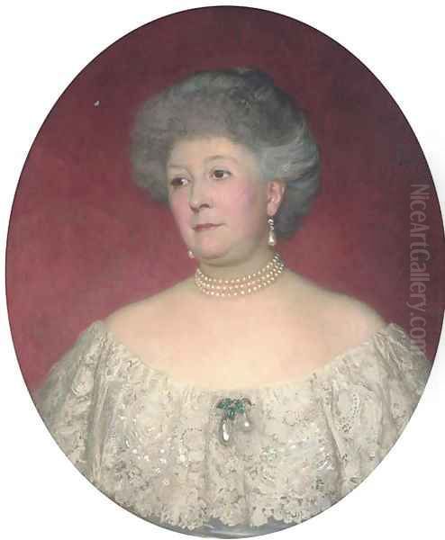 Portrait of Mrs Ralph Vivian Oil Painting by Sir Frank Dicksee