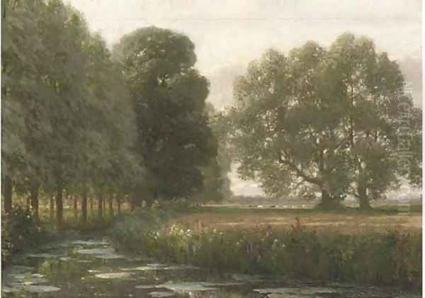 The marshes Oil Painting by Sir Frank Dicksee