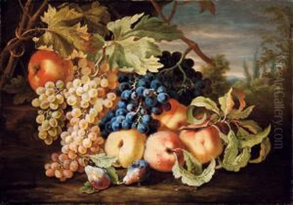 Natura Morta Di Frutta Oil Painting by Maximillian Pfeiler