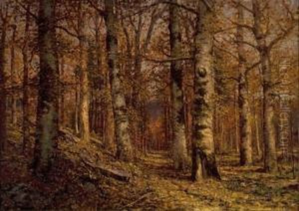 Wooded Path Ii Oil Painting by William Preston Phelps