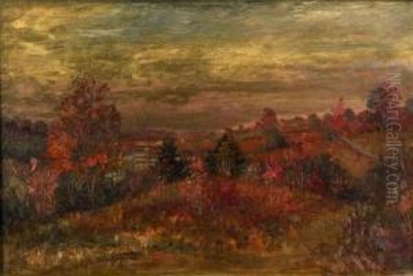 Autumn Landscape Oil Painting by William Preston Phelps