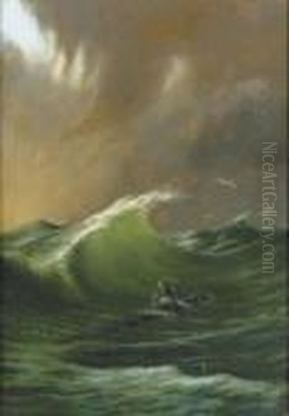 What Are The Wild Waves Saying? Oil Painting by William Preston Phelps