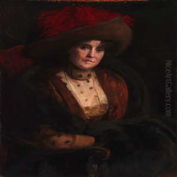 Portrait Of A Lady Oil Painting by Sally Philipsen