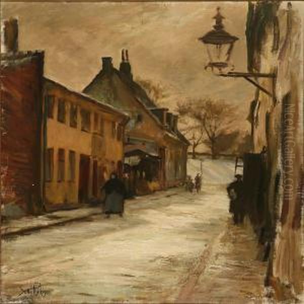 Winter Day Atchristianshavn, Denmark Oil Painting by Sally Philipsen