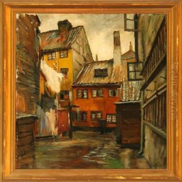 From A Backyard Incopenhagen Oil Painting by Sally Philipsen