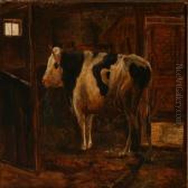 En Stud I En Stald Oil Painting by Theodor Philipsen