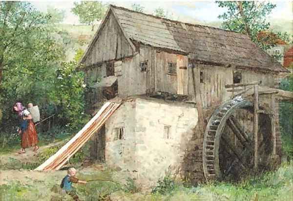 An old saw mill Oil Painting by William Charles Thomas Dobson