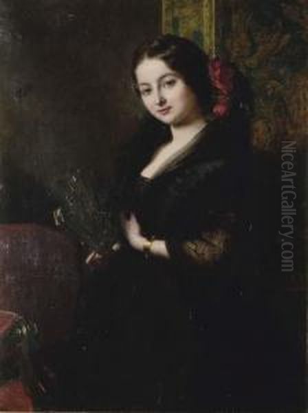 A Spanish Beauty Oil Painting by John Phillip