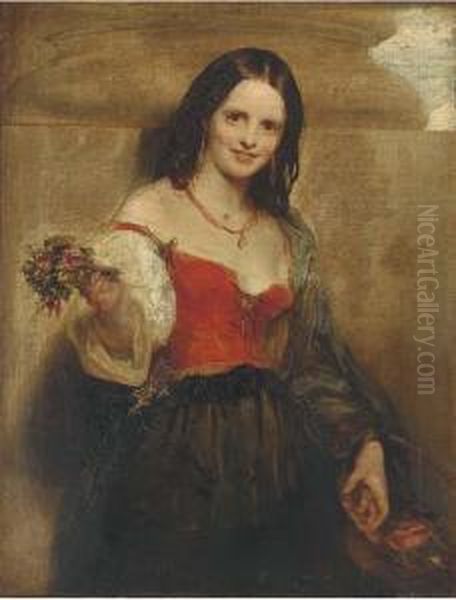 The Flower Seller Oil Painting by John Phillip