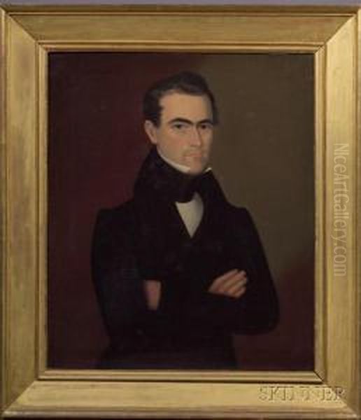 Portrait Of Mr. Bates. Oil Painting by Ammi Phillips