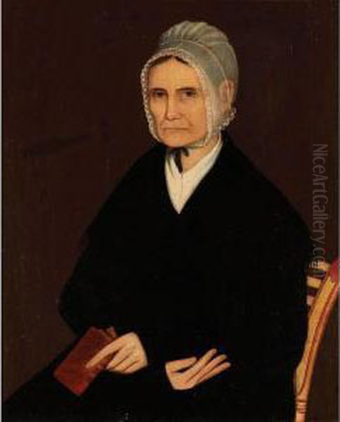 Portait Of Polly Smith Husted (mrs. Peter Husted) Oil Painting by Ammi Phillips