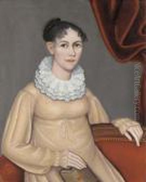 Portrait Of Sarah Morgan Walbridge Oil Painting by Ammi Phillips