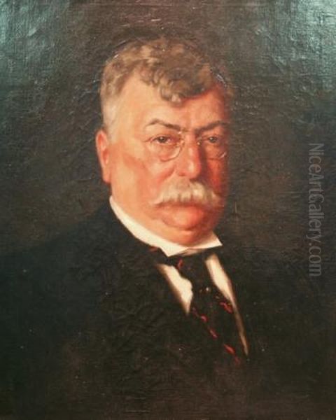 Portrait Of Theodore Roosevelt Oil Painting by John Campbell Phillips