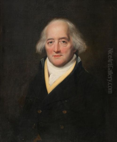 Half Length Portrait Of A Gentleman Oil Painting by Thomas Phillips